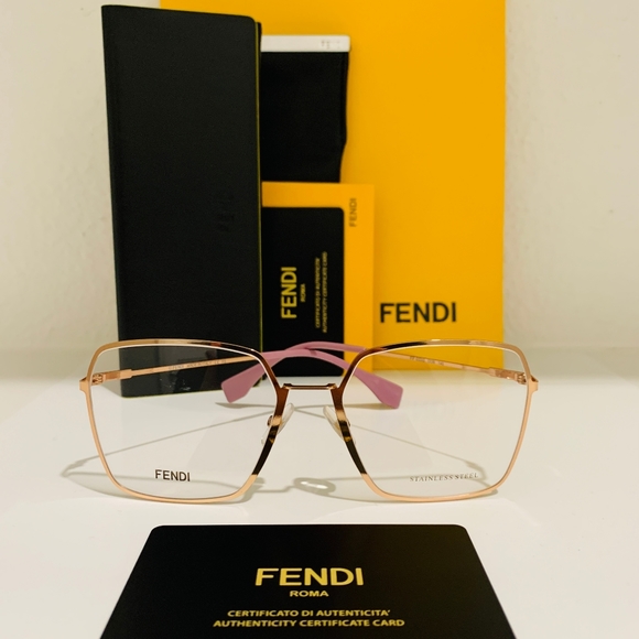 FENDI Glasses Style FF0329 Frame in Rose Gold - Picture 6 of 6